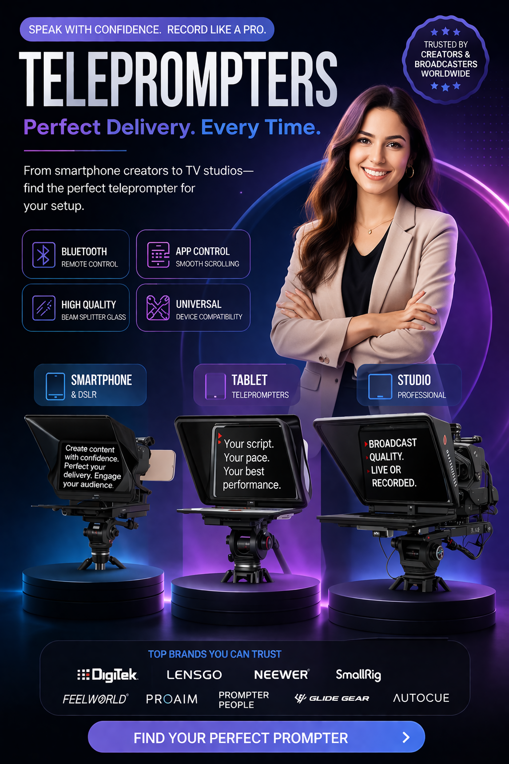 Best Teleprompter Supplier in India - Sunlite Systems